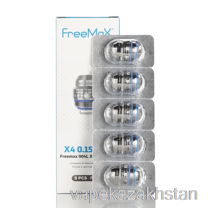 Vape Disposable FreeMaX Maxluke 904L X Replacement Coils 0.15ohm 904L X4 Quad Mesh Coils